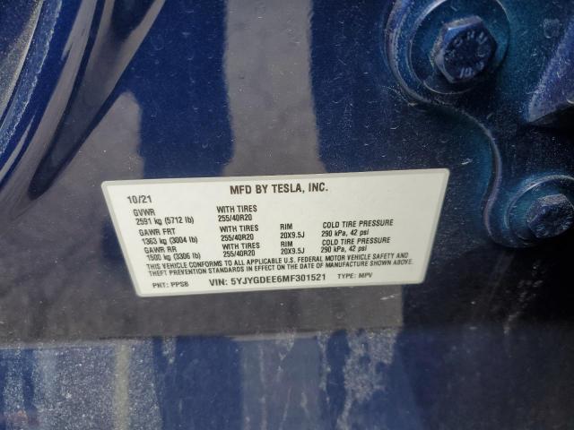 Photo 11 VIN: 5YJYGDEE6MF301521 - TESLA MODEL Y 