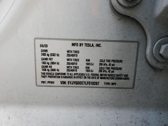 Photo 11 VIN: 5YJYGDEE7LF018267 - TESLA MODEL Y 