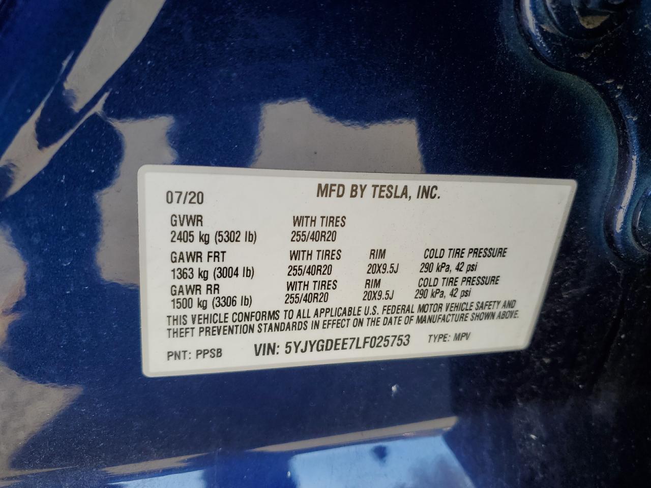 Photo 11 VIN: 5YJYGDEE7LF025753 - TESLA MODEL Y 