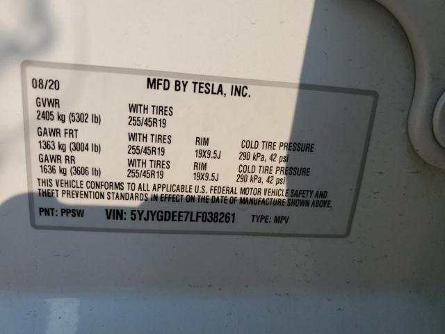 Photo 13 VIN: 5YJYGDEE7LF038261 - TESLA MODEL Y 