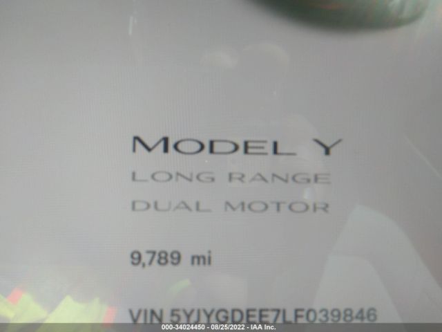 Photo 6 VIN: 5YJYGDEE7LF039846 - TESLA MODEL Y 