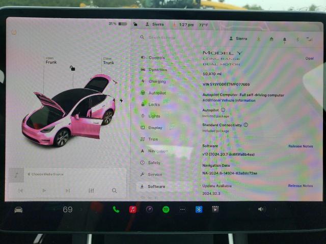 Photo 8 VIN: 5YJYGDEE7MF077689 - TESLA MODEL Y 