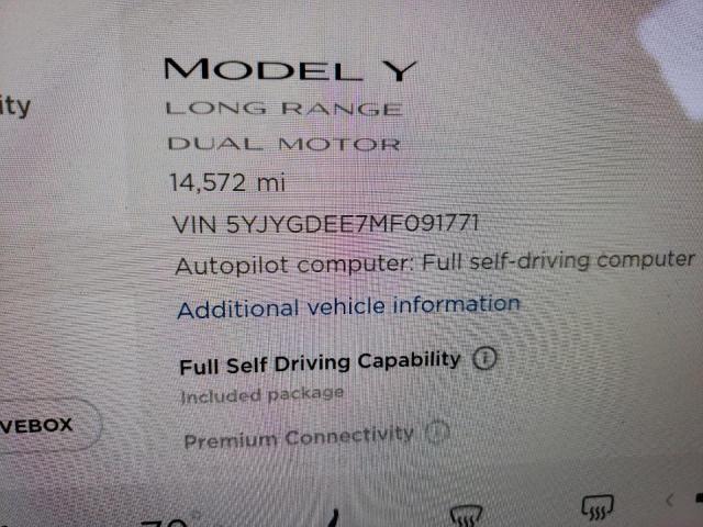 Photo 7 VIN: 5YJYGDEE7MF091771 - TESLA MODEL Y 