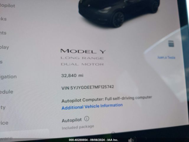 Photo 6 VIN: 5YJYGDEE7MF125742 - TESLA MODEL Y 