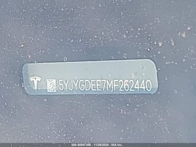 Photo 8 VIN: 5YJYGDEE7MF262440 - TESLA MODEL Y 