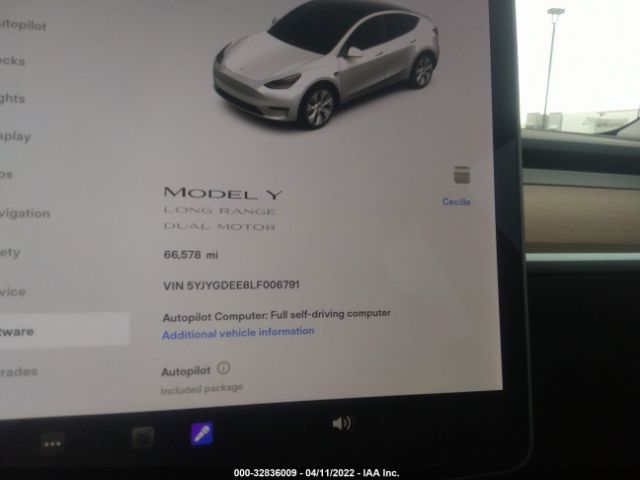 Photo 8 VIN: 5YJYGDEE8LF006791 - TESLA MODEL Y 