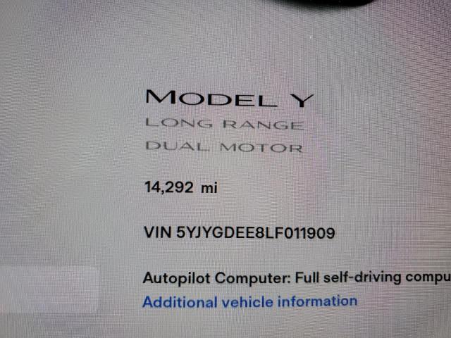 Photo 7 VIN: 5YJYGDEE8LF011909 - TESLA MODEL Y 