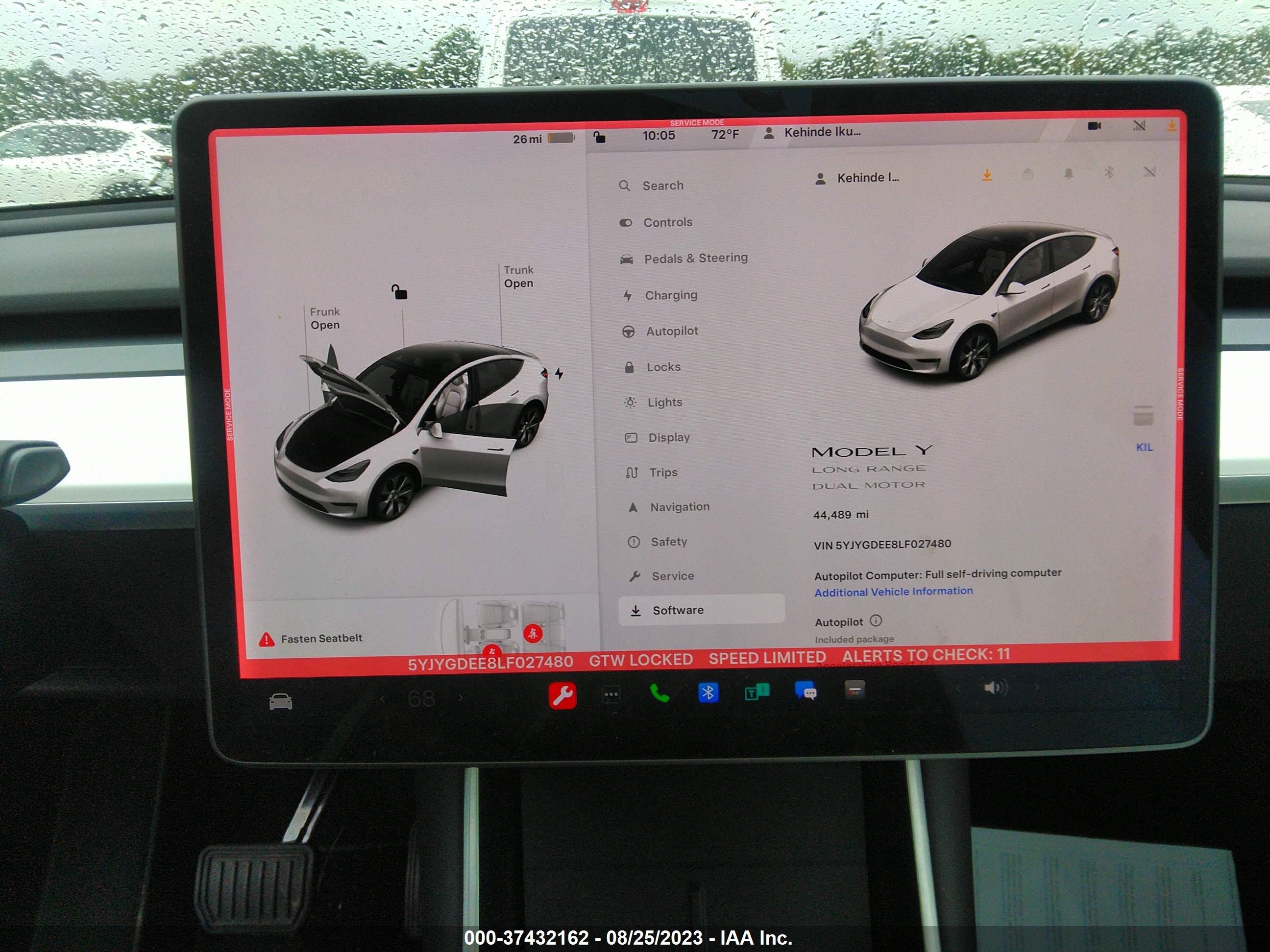 Photo 16 VIN: 5YJYGDEE8LF027480 - TESLA MODEL Y 