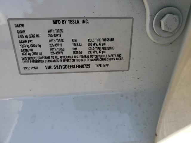 Photo 13 VIN: 5YJYGDEE8LF040729 - TESLA MODEL Y 