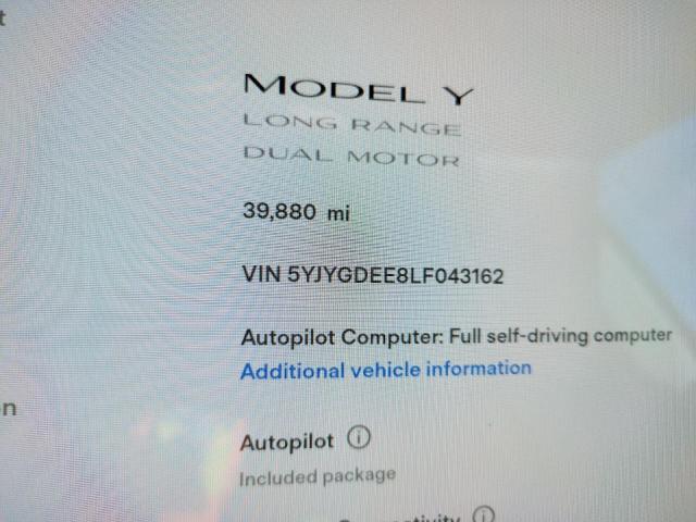 Photo 8 VIN: 5YJYGDEE8LF043162 - TESLA MODEL Y 