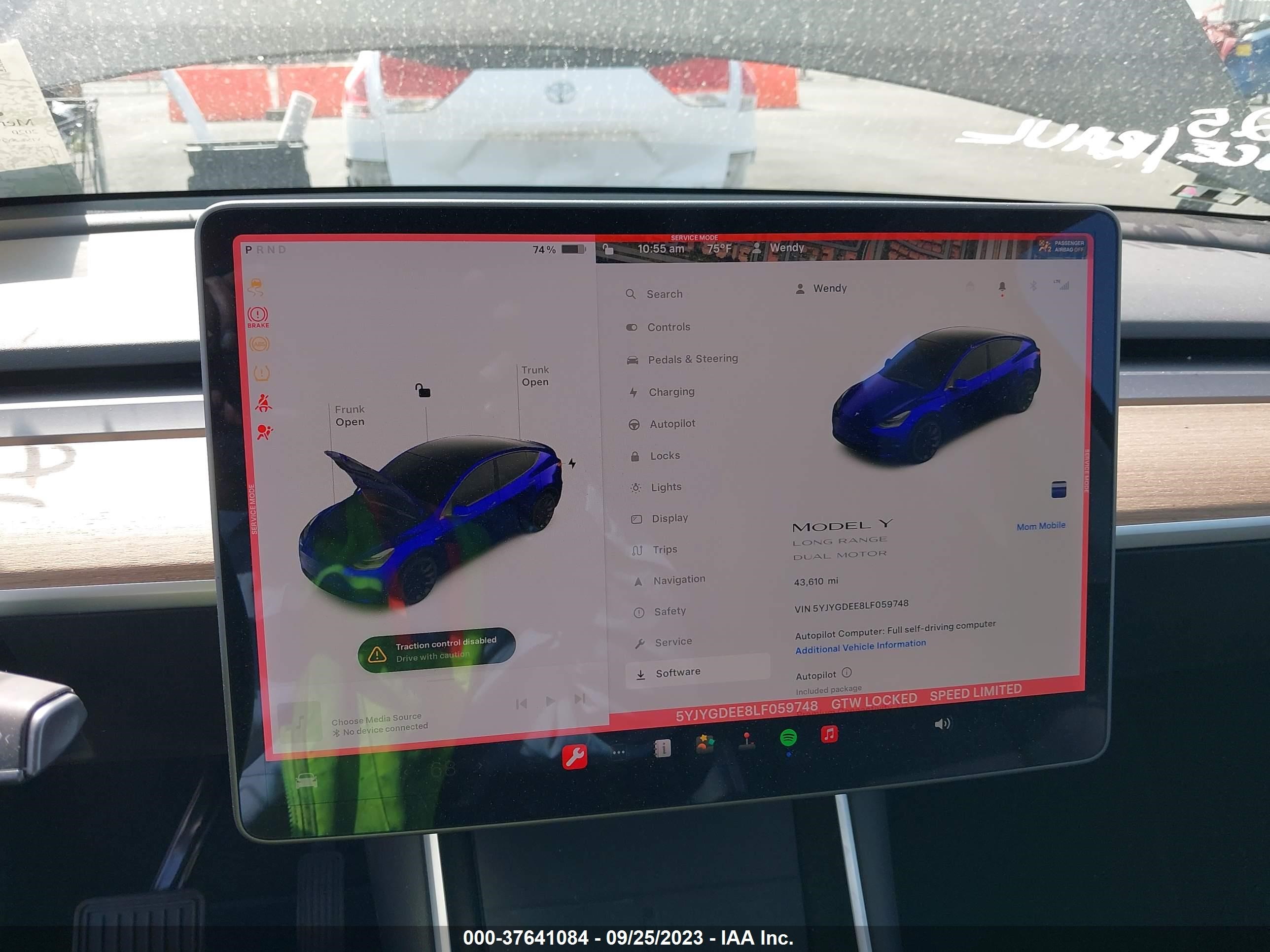 Photo 17 VIN: 5YJYGDEE8LF059748 - TESLA MODEL Y 