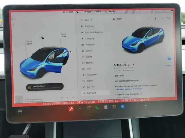 Photo 8 VIN: 5YJYGDEE8MF085042 - TESLA MODEL Y 