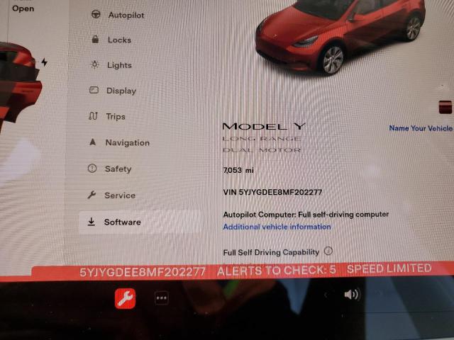 Photo 7 VIN: 5YJYGDEE8MF202277 - TESLA MODEL Y 