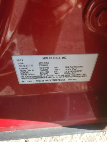 Photo 12 VIN: 5YJYGDEE8MF244268 - TESLA MODEL Y 