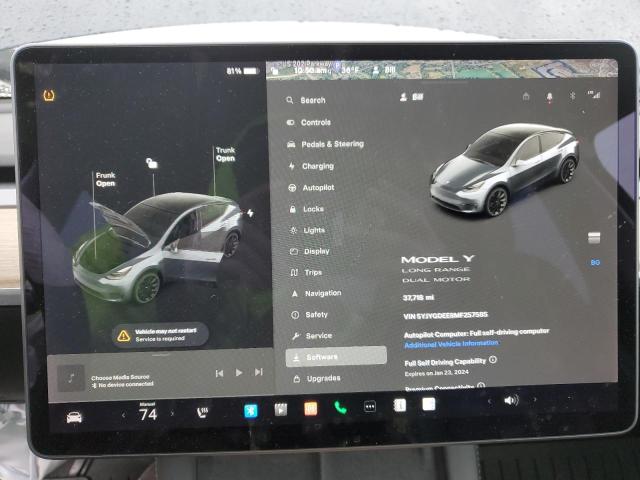 Photo 8 VIN: 5YJYGDEE8MF257585 - TESLA MODEL Y 