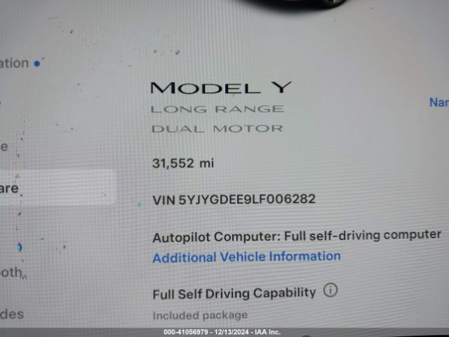 Photo 6 VIN: 5YJYGDEE9LF006282 - TESLA MODEL Y 