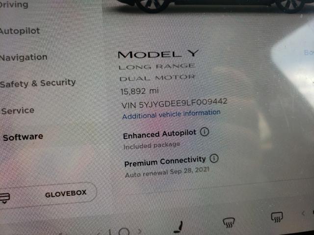 Photo 9 VIN: 5YJYGDEE9LF009442 - TESLA MODEL Y 