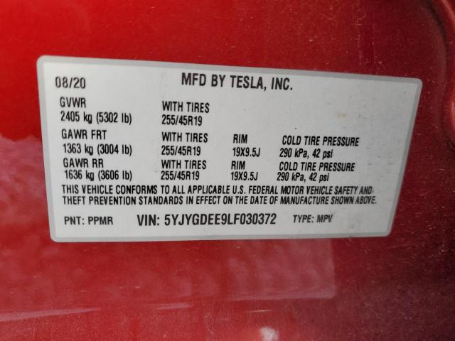 Photo 11 VIN: 5YJYGDEE9LF030372 - TESLA MODEL Y 