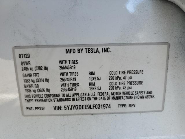 Photo 13 VIN: 5YJYGDEE9LF031974 - TESLA MODEL Y 