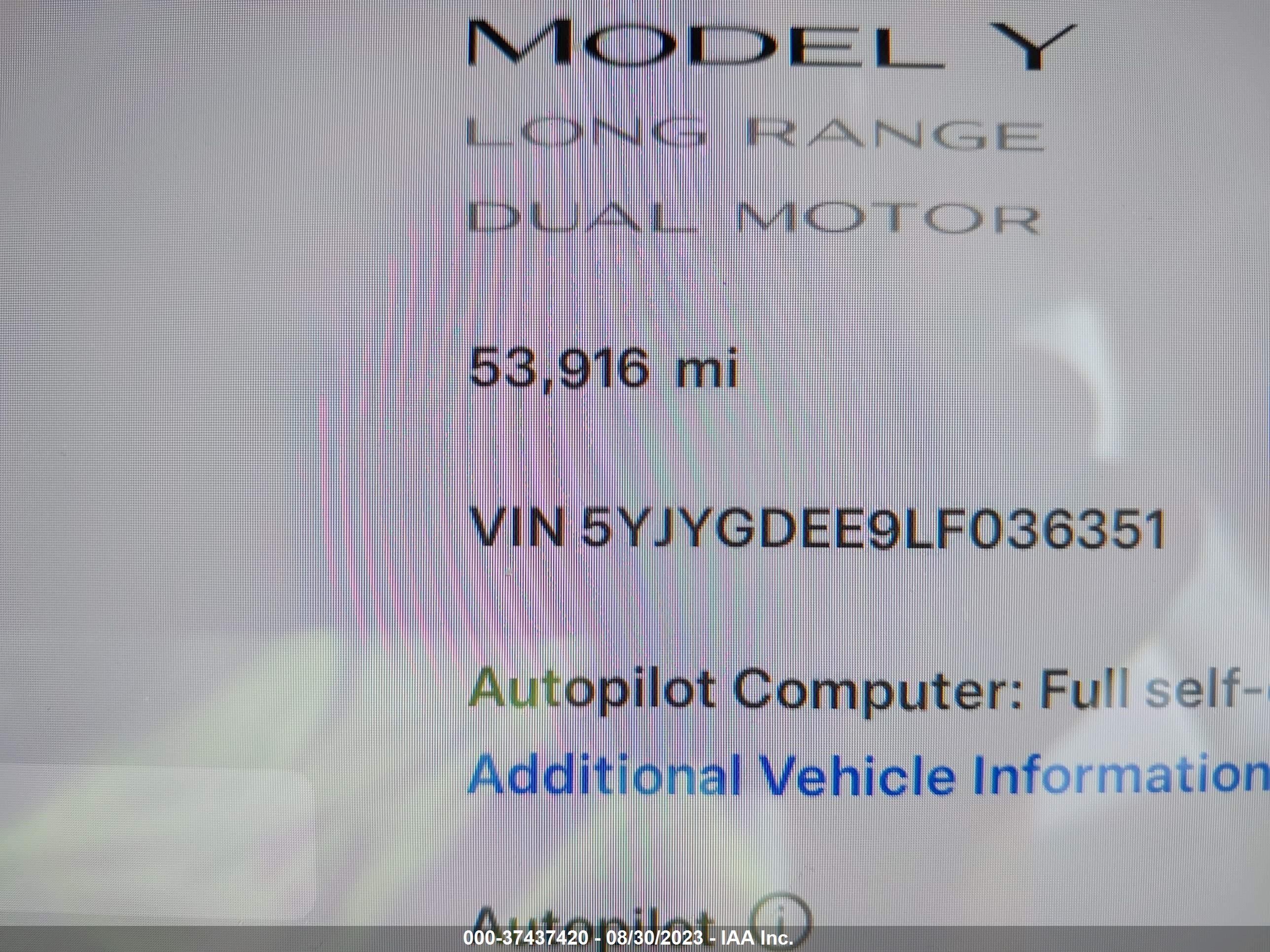 Photo 6 VIN: 5YJYGDEE9LF036351 - TESLA MODEL Y 