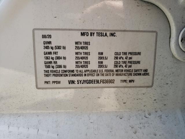 Photo 9 VIN: 5YJYGDEE9LF036902 - TESLA MODEL Y 