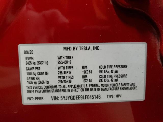 Photo 12 VIN: 5YJYGDEE9LF045146 - TESLA MODEL Y 