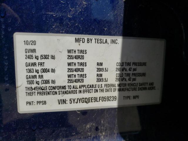 Photo 11 VIN: 5YJYGDEE9LF059239 - TESLA MODEL Y 