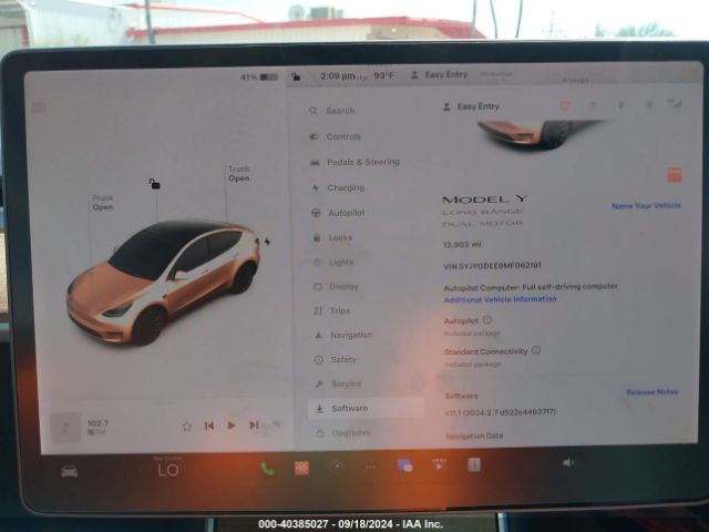 Photo 6 VIN: 5YJYGDEE9MF062191 - TESLA MODEL Y 