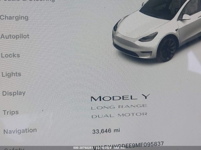 Photo 6 VIN: 5YJYGDEE9MF095837 - TESLA MODEL Y 