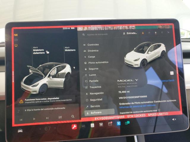 Photo 8 VIN: 5YJYGDEE9MF119666 - TESLA MODEL Y 