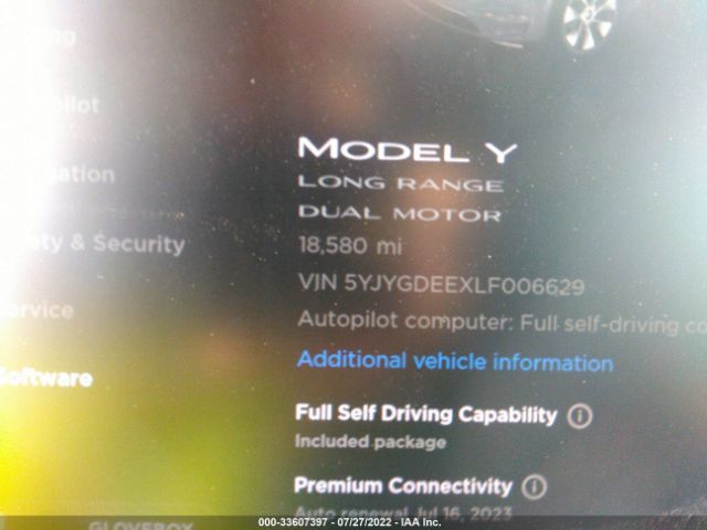 Photo 6 VIN: 5YJYGDEEXLF006629 - TESLA MODEL Y 