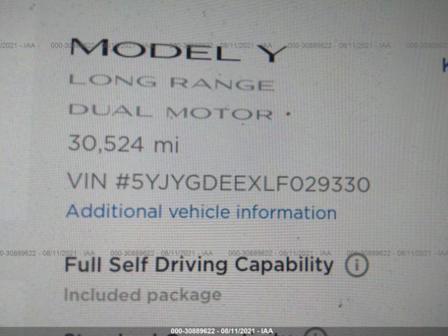 Photo 6 VIN: 5YJYGDEEXLF029330 - TESLA MODEL Y 