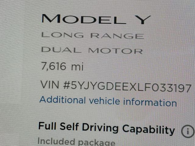 Photo 7 VIN: 5YJYGDEEXLF033197 - TESLA MODEL Y 