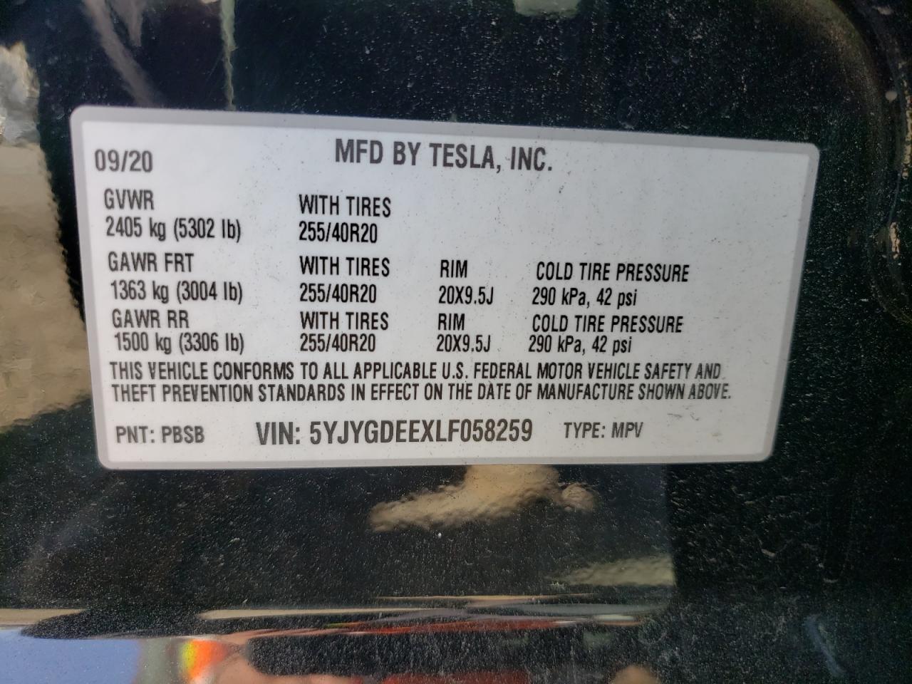 Photo 11 VIN: 5YJYGDEEXLF058259 - TESLA MODEL Y 