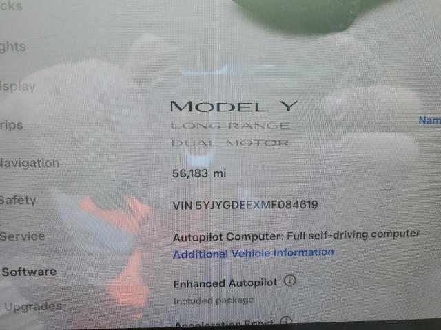 Photo 8 VIN: 5YJYGDEEXMF084619 - TESLA MODEL Y 