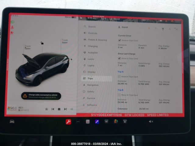 Photo 6 VIN: 5YJYGDEEXMF111916 - TESLA MODEL Y 