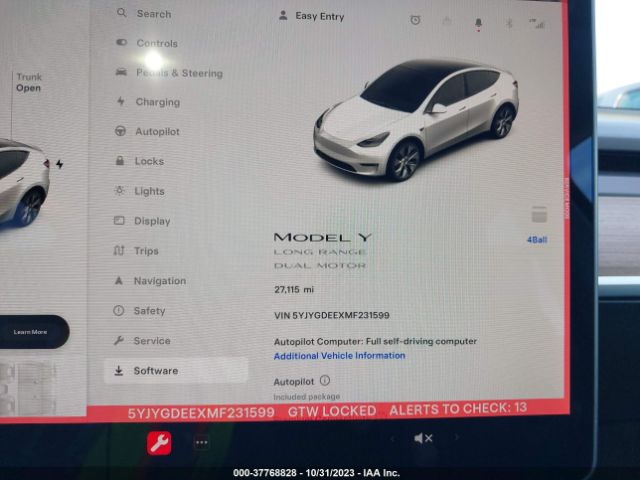 Photo 6 VIN: 5YJYGDEEXMF231599 - TESLA MODEL Y 