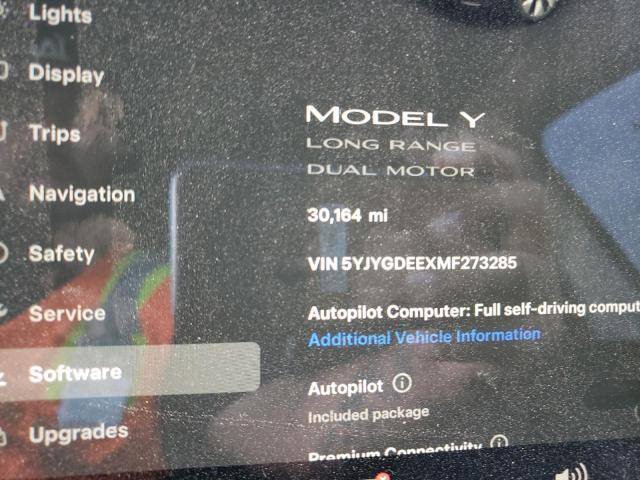 Photo 8 VIN: 5YJYGDEEXMF273285 - TESLA MODEL Y 