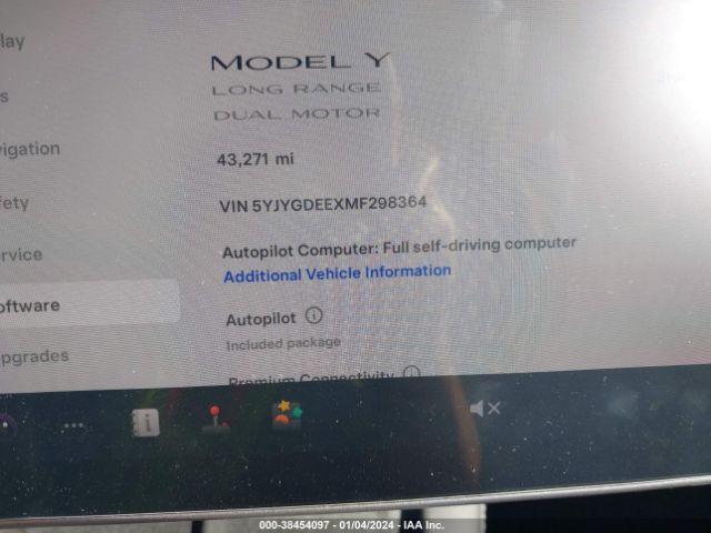 Photo 6 VIN: 5YJYGDEEXMF298364 - TESLA MODEL Y 