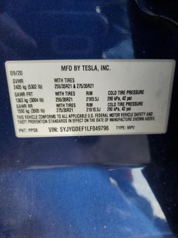 Photo 11 VIN: 5YJYGDEF1LF049796 - TESLA MODEL Y 