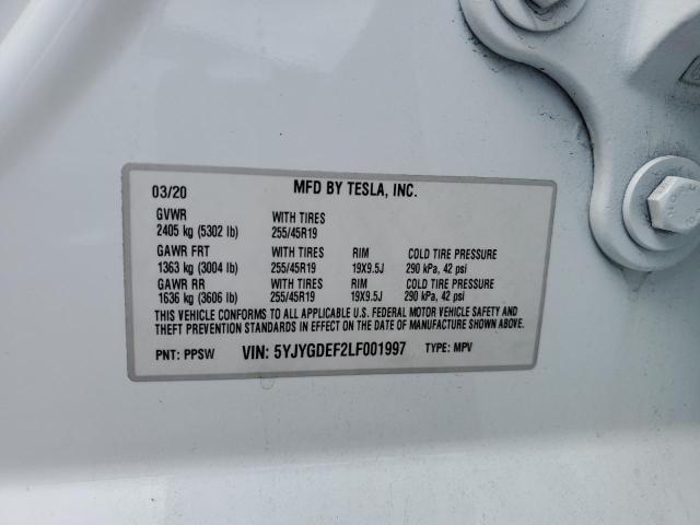 Photo 11 VIN: 5YJYGDEF2LF001997 - TESLA MODEL Y 