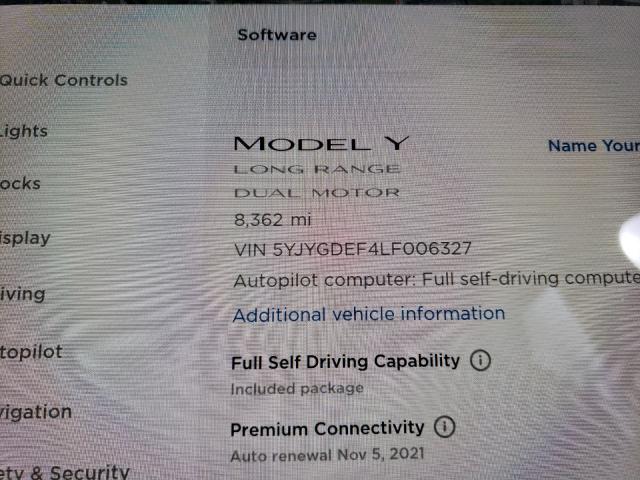 Photo 7 VIN: 5YJYGDEF4LF006327 - TESLA MODEL Y 