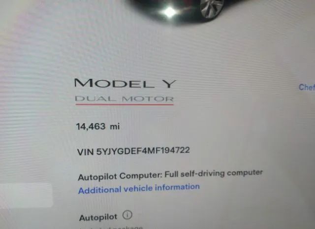 Photo 6 VIN: 5YJYGDEF4MF194722 - TESLA MODEL Y 