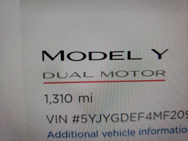 Photo 7 VIN: 5YJYGDEF4MF209476 - TESLA MODEL Y 