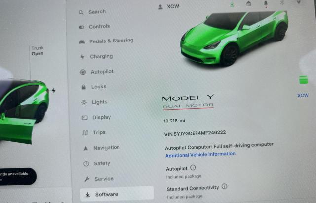 Photo 7 VIN: 5YJYGDEF4MF246222 - TESLA MODEL Y 