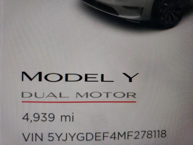 Photo 7 VIN: 5YJYGDEF4MF278118 - TESLA MODEL Y 