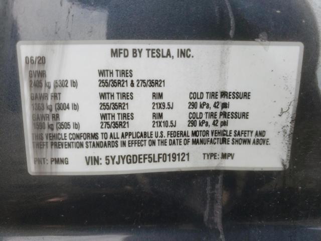 Photo 11 VIN: 5YJYGDEF5LF019121 - TESLA MODEL Y 