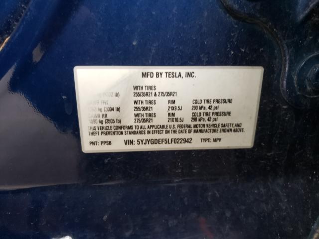 Photo 9 VIN: 5YJYGDEF5LF022942 - TESLA MODEL Y 