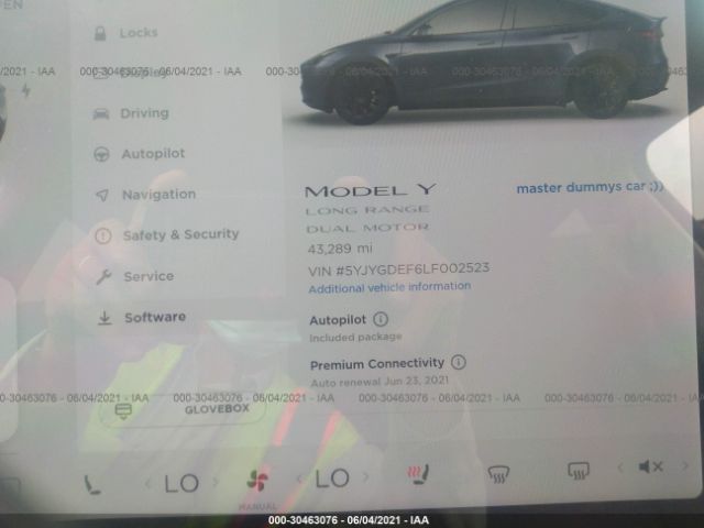 Photo 6 VIN: 5YJYGDEF6LF002523 - TESLA MODEL Y 