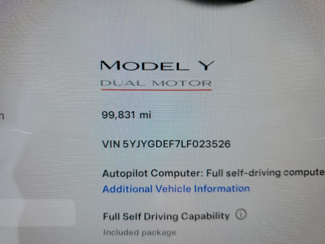 Photo 8 VIN: 5YJYGDEF7LF023526 - TESLA MODEL Y 